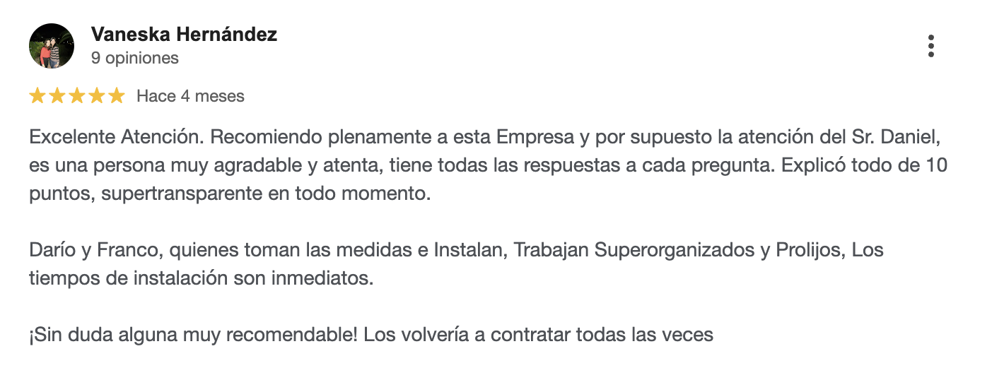 Reseña de cliente Abercuyo 4