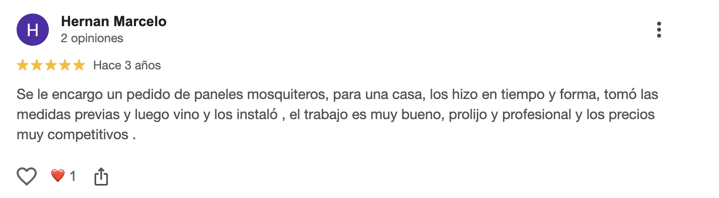 Reseña de cliente Abercuyo 5
